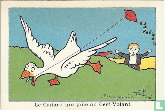 Le canard qui joue au Cerf-Volant