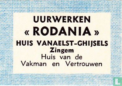 Uurwerken Rodania - Huis Vanaelst-Ghijsels