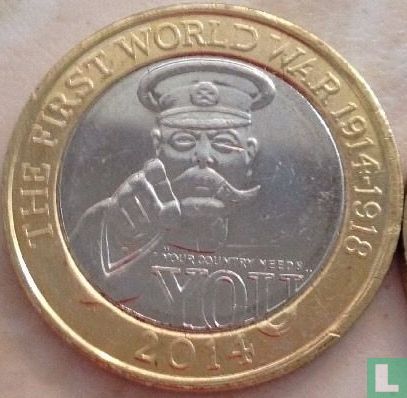 Verenigd Koninkrijk 2 pounds 2014 "Centenary of the beginning of World War I" - Afbeelding 1