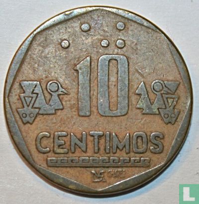 Peru 10 céntimos 1993 (type 2) - Afbeelding 2