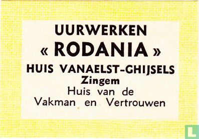 Uurwerken Rodania - Huis Vanaelst-Ghijsels
