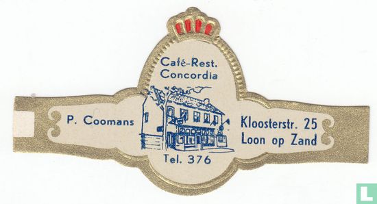 Café-Rest. Concordia Tel 376 - P. Coomans - Kloosterstr. 25 Loon op Zand  - Afbeelding 1
