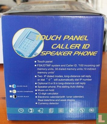 Touch Panel Caller ID Speaker Phone (Silver/Blue) - Image 2