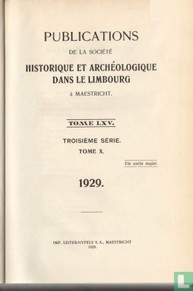 Publications de la société historique et archeologique dans le Limbourg - Image 3
