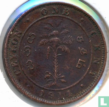 Ceylan 1 cent 1914 - Image 1