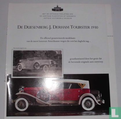 De Duesenberg J. Derham Tourster 1930 - Afbeelding 1