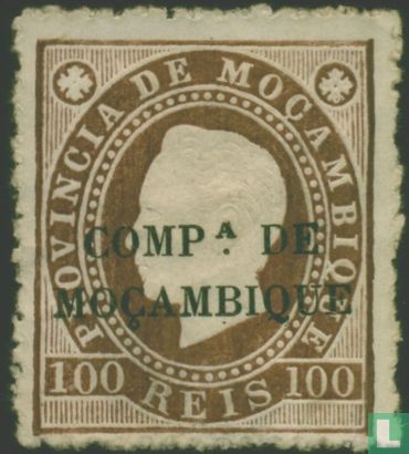 King Luis I, with overprint 