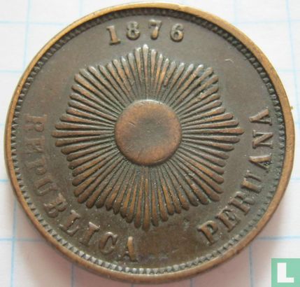 Peru 2 centavos 1876 - Afbeelding 1