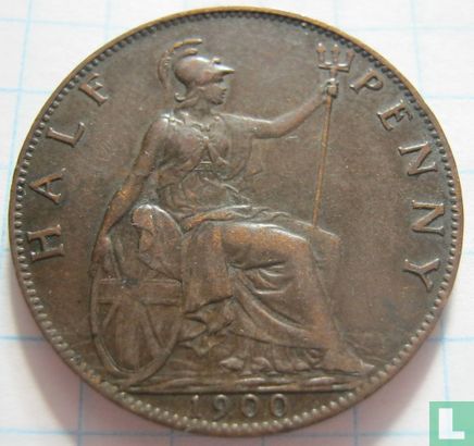 Verenigd Koninkrijk ½ penny 1900 - Afbeelding 1