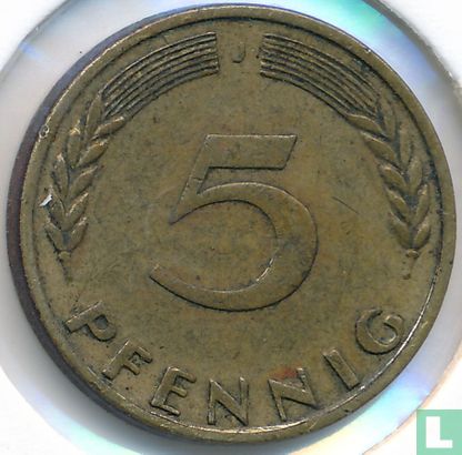 Deutschland 5 Pfennig 1950 (J - kleines J) - Bild 2