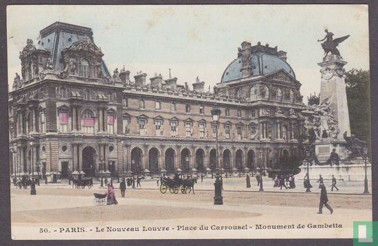 Paris, Le Nouveau Louvre - Place du Carrousel - Monument de Gambetta