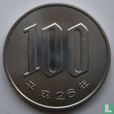Japan 100 yen 2014 (jaar 26) - Afbeelding 1
