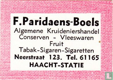 F. Paridaens - Boels