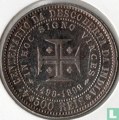 Portugal 500 réis 1898 "400th anniversary Discovery of India" - Afbeelding 1