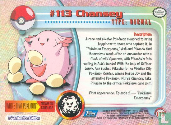 #113 Chansey - Afbeelding 2