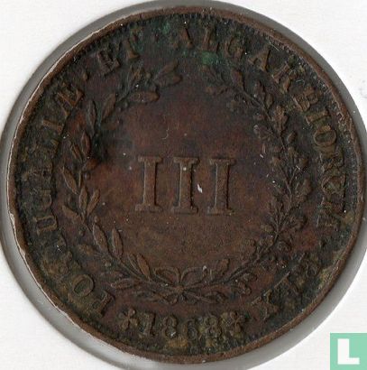 Portugal 3 réis 1868 - Afbeelding 1