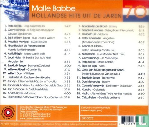 Malle Babbe - Hollandse hits uit de jaren 70 - Afbeelding 2