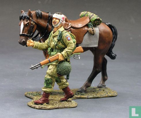 Paratrooper with Walking Horse  