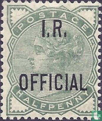 Queen Victoria with overprint I.R. OFFICIAL