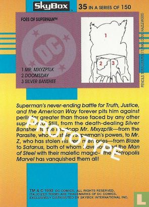 Foes of Superman: Card 2: Mr. Mxyzptlk / Doomsday / Silver Banshee - Bild 2