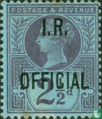 Queen Victoria, with overprint I.R.