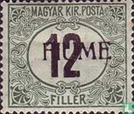 Digit, with overprint 