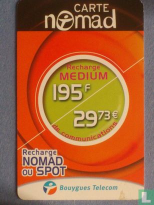 Recharge Bouygues Telecom - Carte Nomad - Médium 195 F / 29.73 € - Image 1