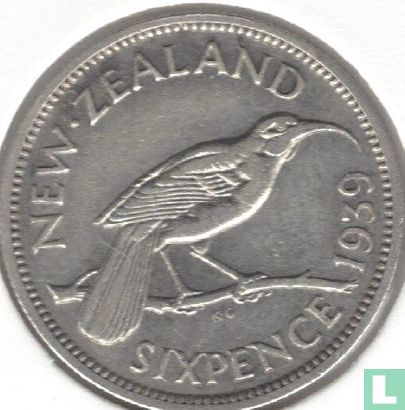 Nouvelle-Zélande 6 pence 1939 - Image 1