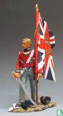 British Officer with Flag