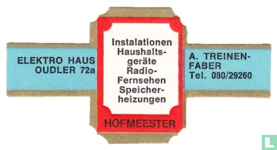 Instalationen Haushaltsgeräte Radio-Fernsehen Speicherheizungen - Elektro Haus Oudler 72a - A. Treinen-Faber Tel. 080/29260  - Image 1