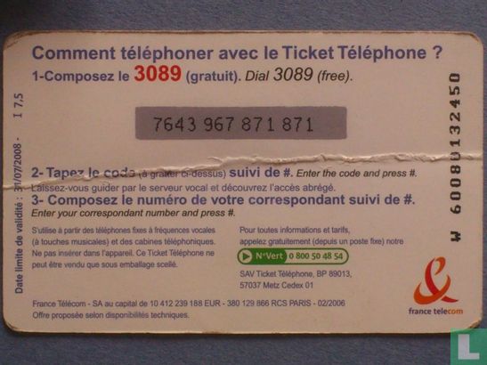 Ticket Téléphone International - Afbeelding 2