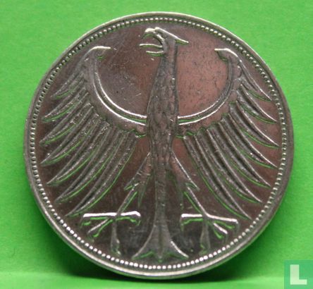 Allemagne 5 mark 1959 (G) - Image 2