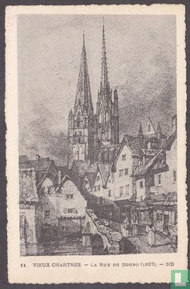 Vieux Chartres, La Rue du Bourg (1837)