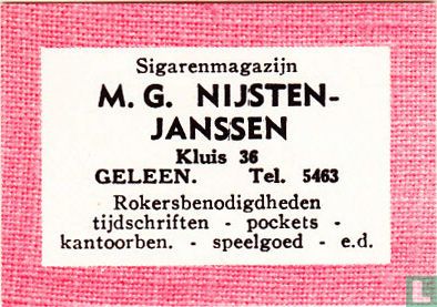 Sigarenmagazijn M.G. Nijsten-Janssen - Bild 1