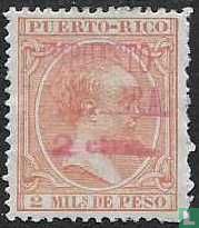King Alfonso XIII, with overprint
