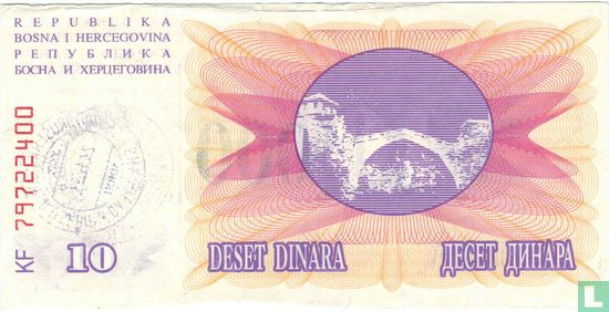 Bosnie-Herzégovine 10.000 Dinara 1993 (P53g) - Image 2
