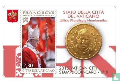Vatican 50 cent 2015 (stamp & coincard n°8) - Image 3