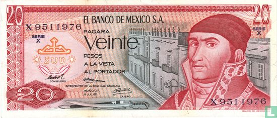 Mexico 20 Pesos  - Image 1