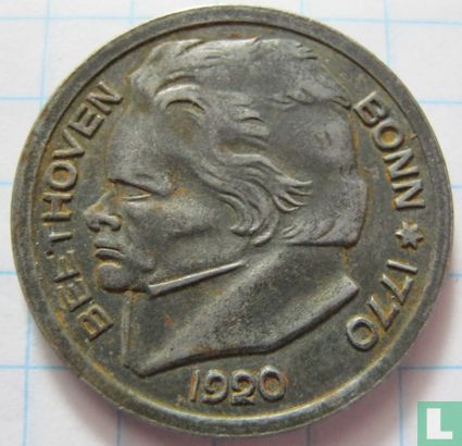Bonn 25 pfennig 1920 "150th anniversary Birth of Ludwig van Beethoven" - Image 1