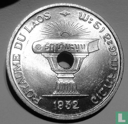 Laos 50 cents 1952  - Image 2
