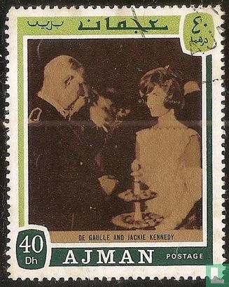 Charles De Gaulle and Jacqueline Kennedy 40 (1971) - Ajman - LastDodo