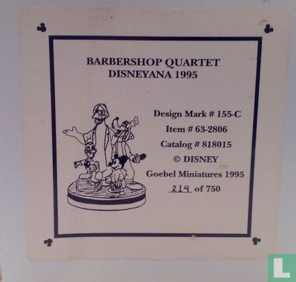 Disneyana Convention 1995 Barbershop Quartet - Image 3
