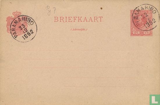 Briefkaart Willem III