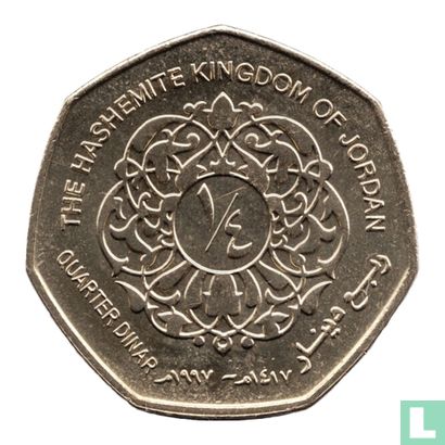 Jordanië ¼ dinar 1997 (AH1417) - Afbeelding 1