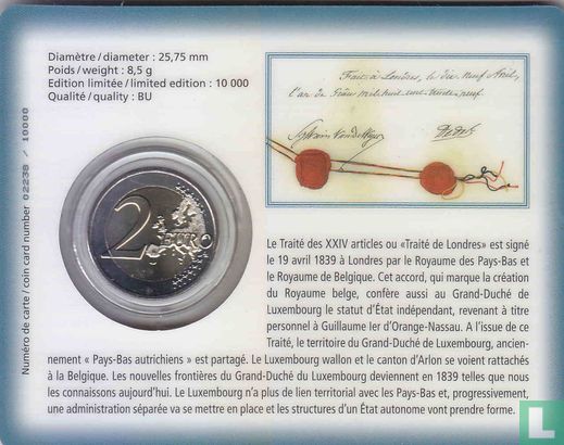 Luxembourg 2 euro 2014 (coincard) "175th anniversary of Independence" - Image 2