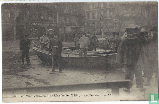 Inondations de Paris (Janvier 1910) - Les Sauveteurs