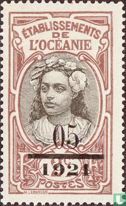 Tahitian girl, with surcharge