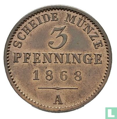 Pruisen 3 pfenninge 1868 (A) - Afbeelding 1