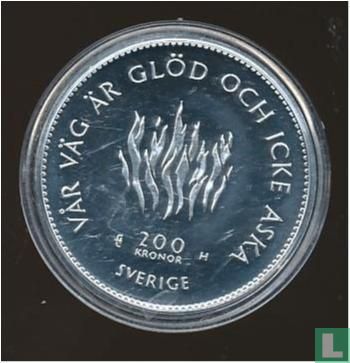 Zweden 200 kronor 2005 (PROOF) "Centenary of the birth of Dag Hjalmar Agne Carl Hammarskjöld" - Afbeelding 2