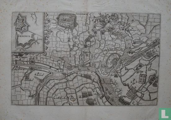 Kaart van het door Maurits belegerde Sluis 